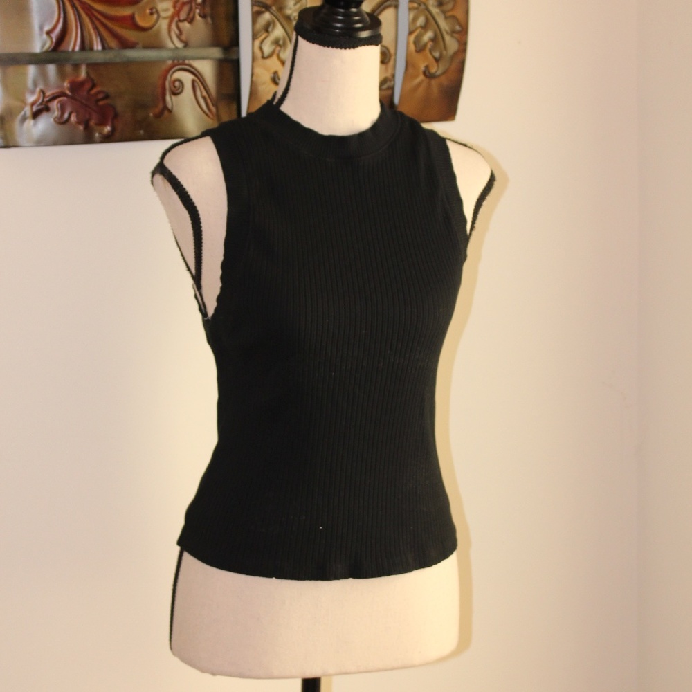 Zara, ribbed sleeveless shirt.....